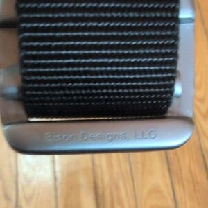 Black Nylon Belt with Silver Buckle